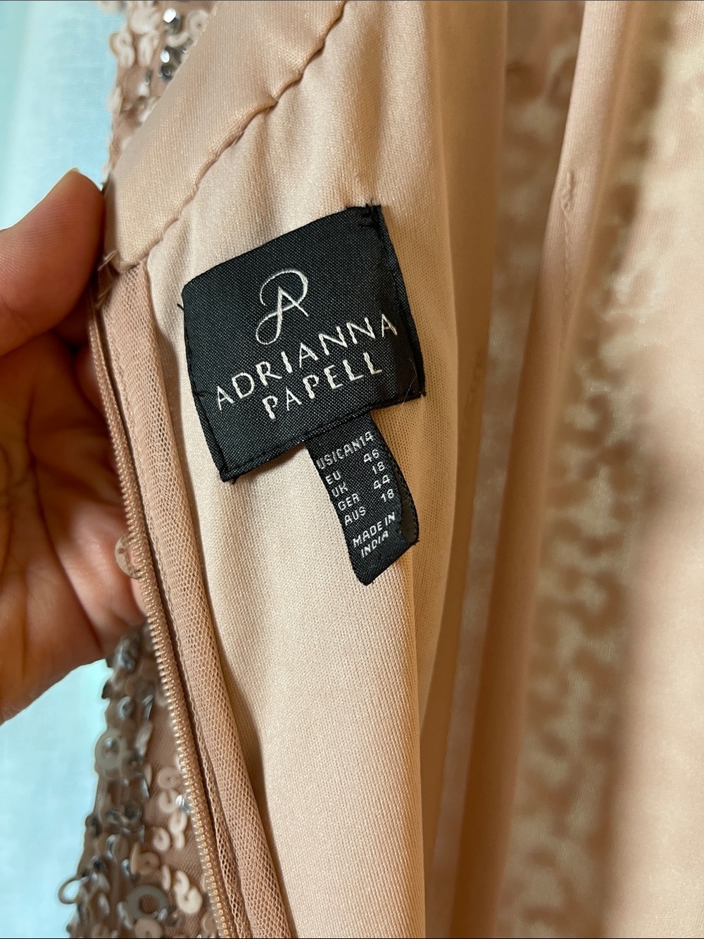 Adrianna Papell BHLDN Rose Gold Sequin Maxi Dress - Picture 2 of 4